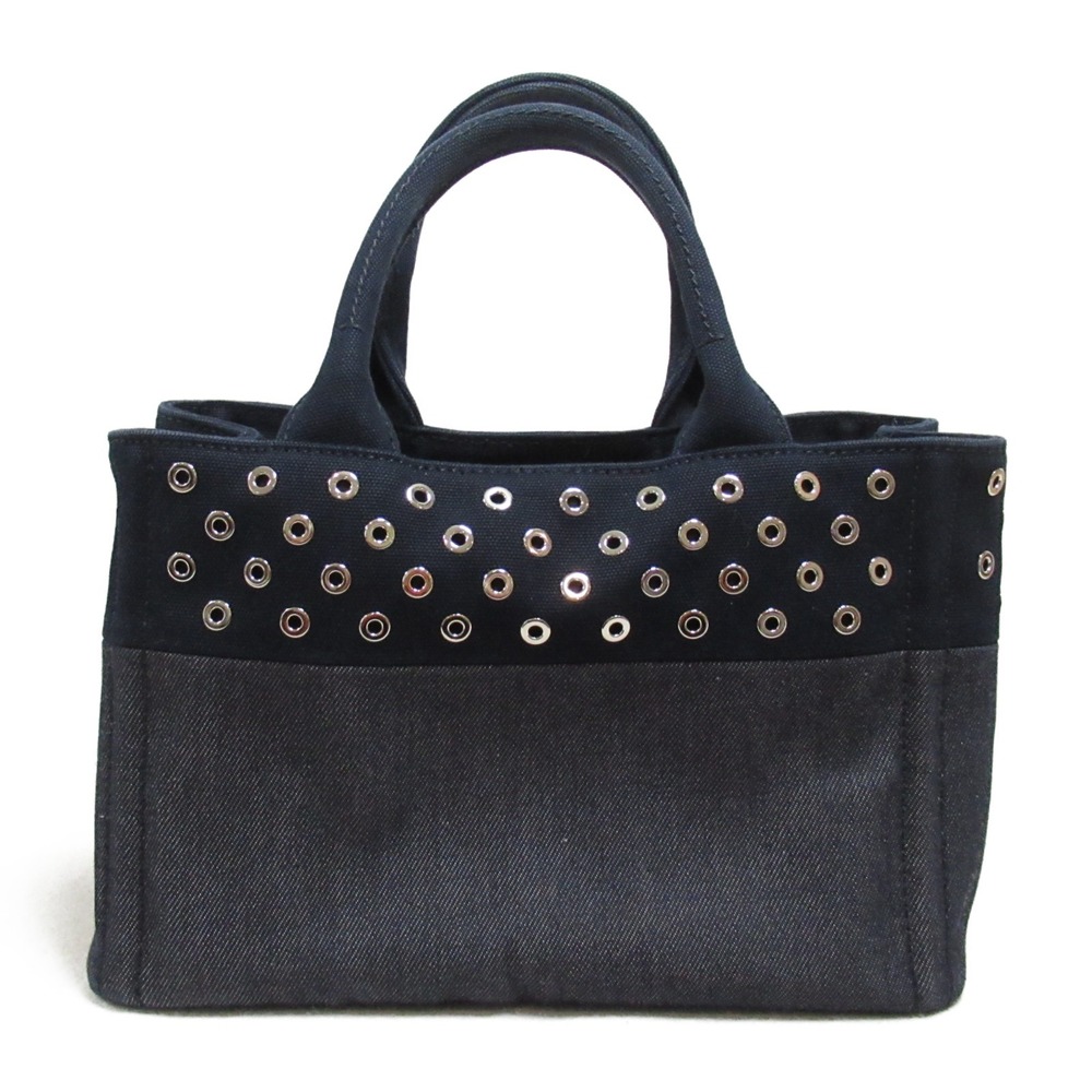 Prada 2Way Bag Blue Denim Kanapa Tote
